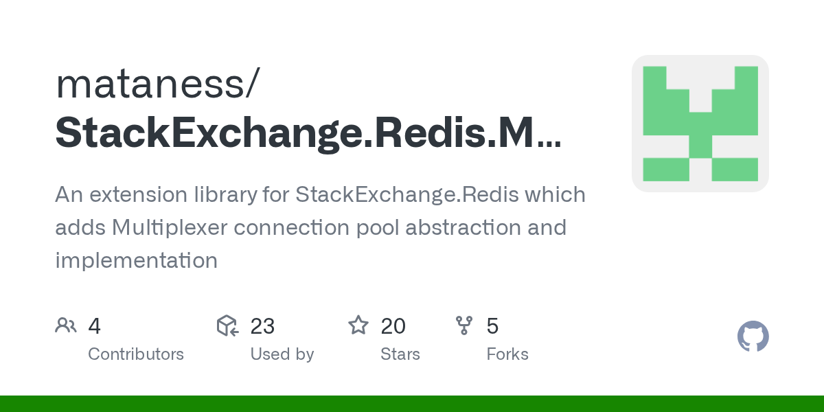 GitHub mataness/StackExchange.Redis.MultiplexerPool An extension