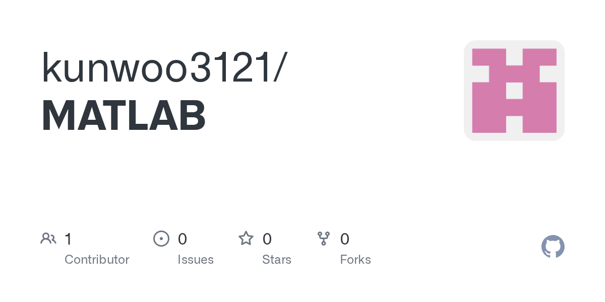GitHub kunwoo3121/MATLAB