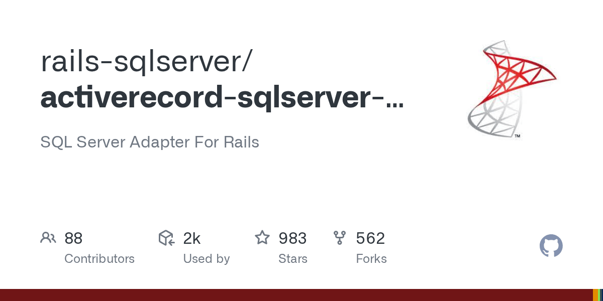 GitHub railssqlserver/activerecordsqlserveradapter SQL Server