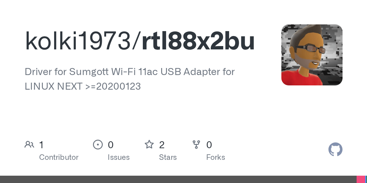 GitHub kolki1973/rtl88x2bu Driver for Sumgott WiFi