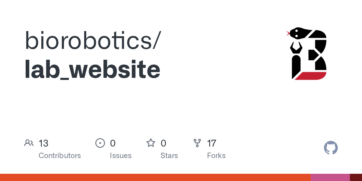 GitHub biorobotics/lab_website