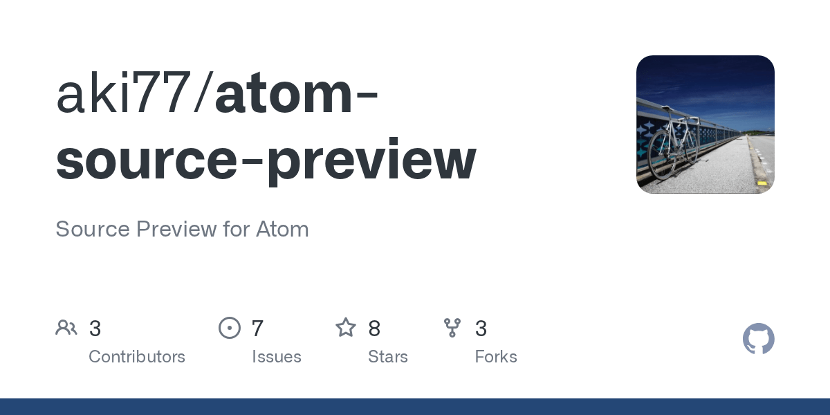 GitHub aki77/atomsourcepreview Source Preview for Atom