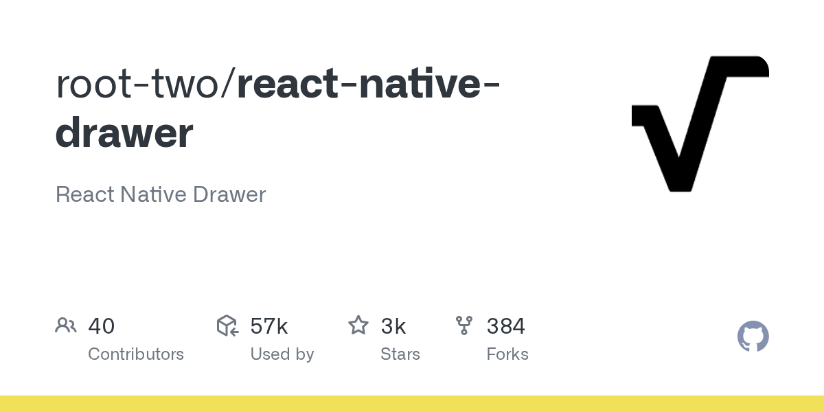 GitHub roottwo/reactnativedrawer React Native Drawer