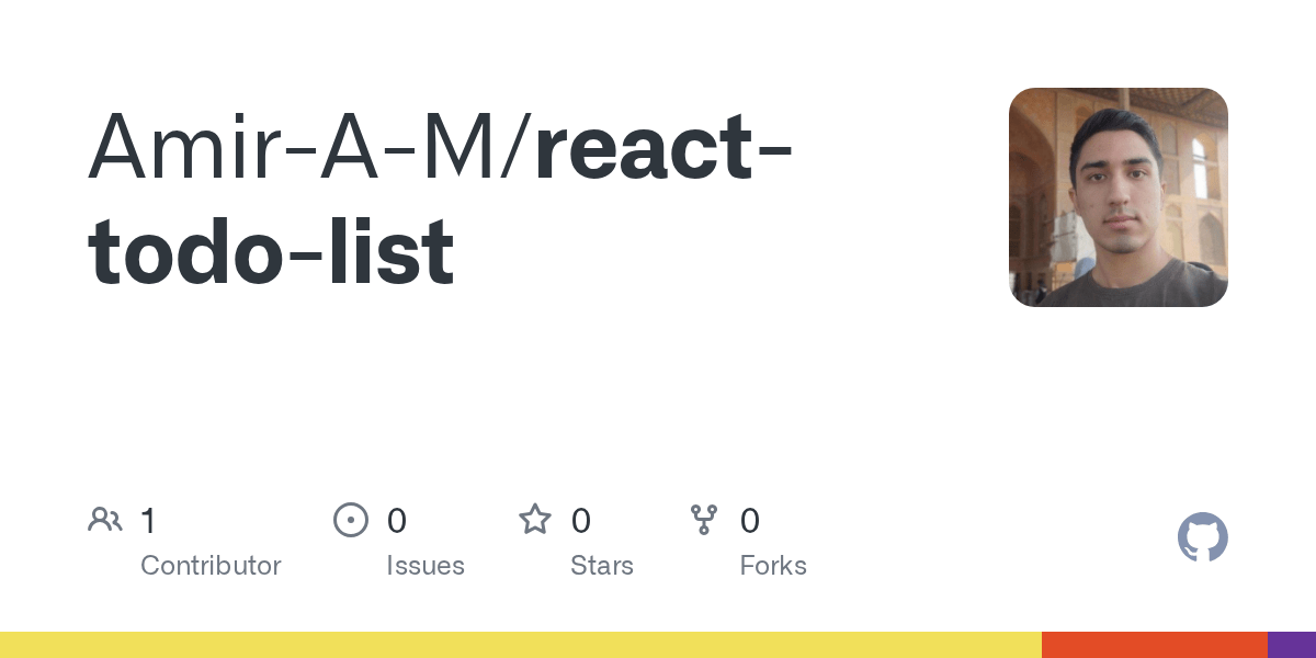 GitHub AmirAM/reacttodolist