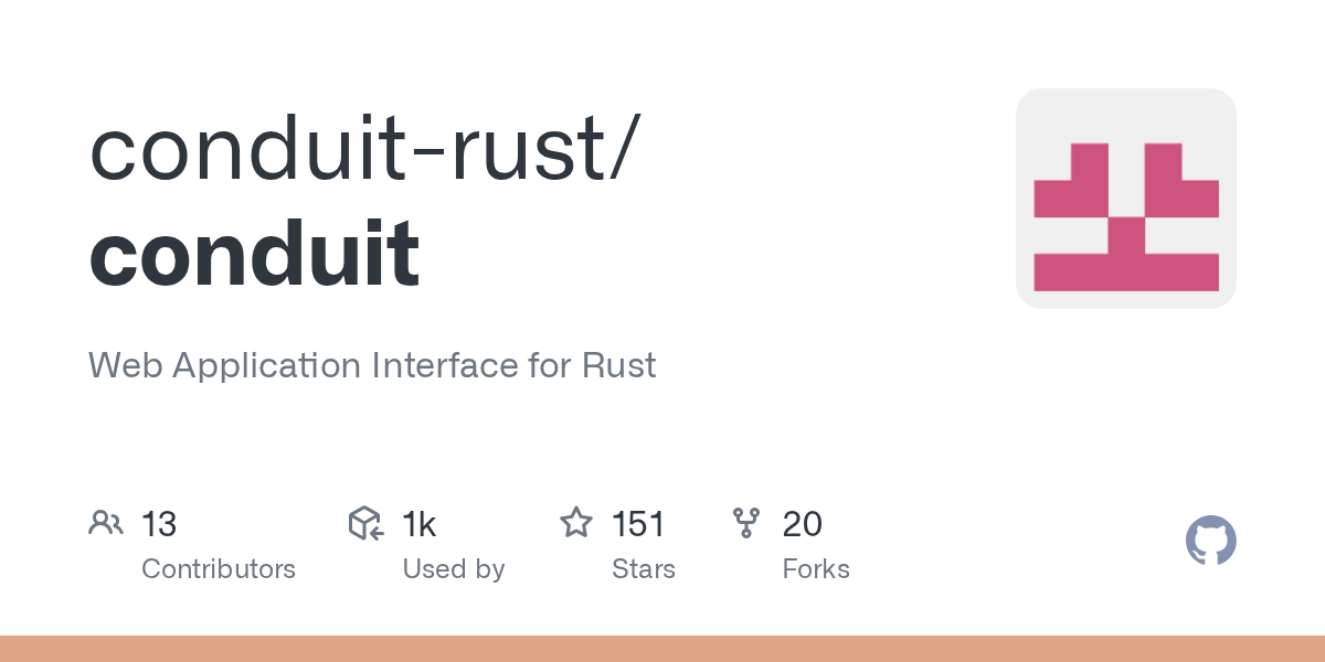 GitHub conduitrust/conduit  Application Interface for Rust