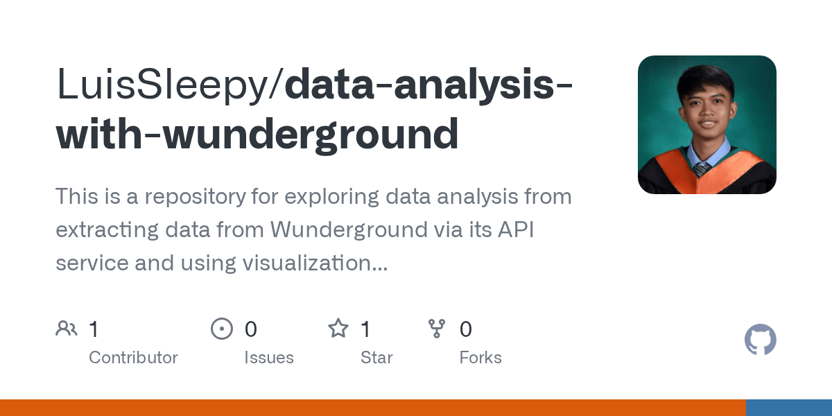 GitHub LuisSleepy/dataanalysiswithwunderground This is a