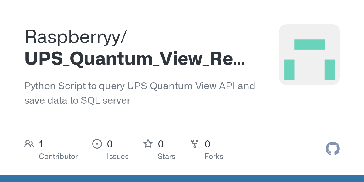 GitHub Raspberryy/UPS_Quantum_View_Reader Python Script to query UPS