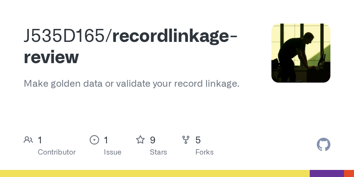 GitHub J535D165/recordlinkagereview Make golden data or validate