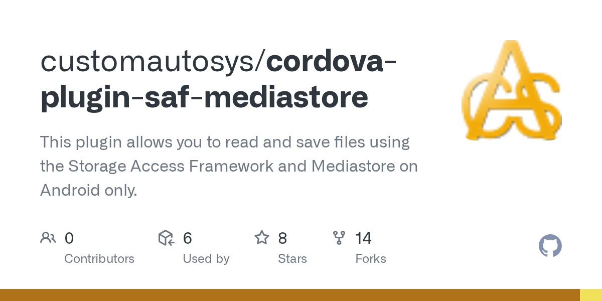 GitHub customautosys/cordovapluginsafmediastore This plugin