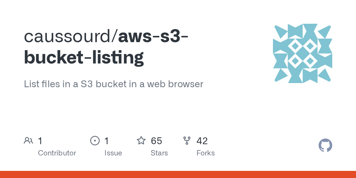 GitHub caussourd/awss3bucketlisting List files in a S3 bucket in