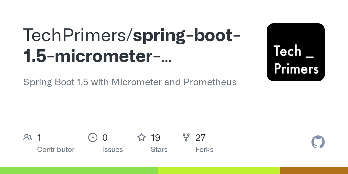 GitHub TechPrimers/springboot1.5micrometerprometheusexample Spring Boot 1.5 with