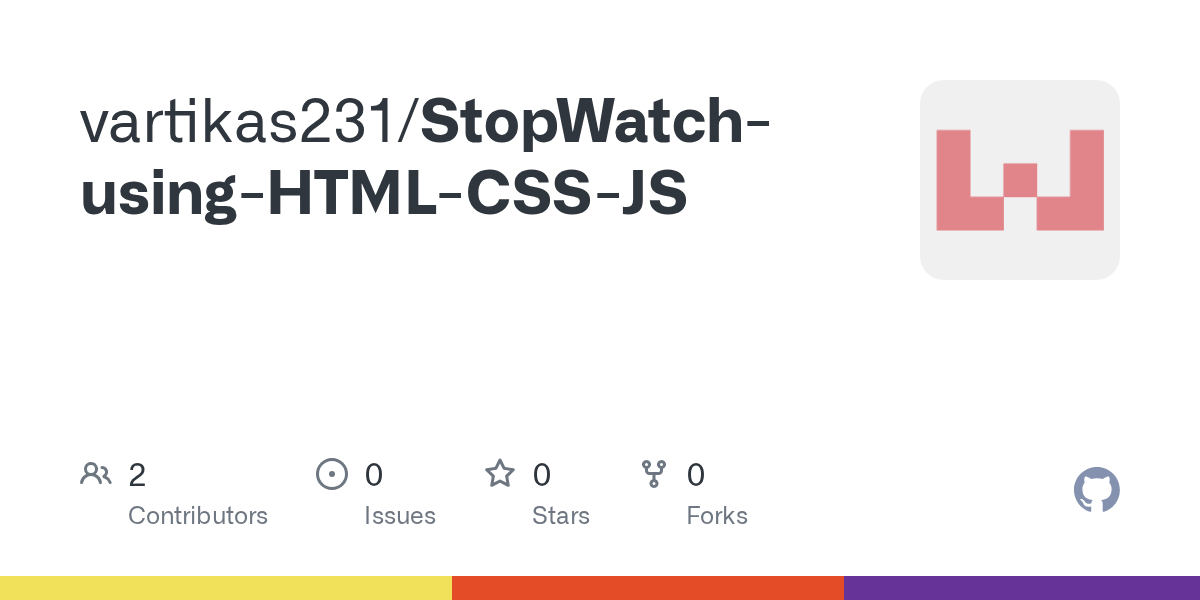 GitHub vartikas231/StopWatchusingHTNLCSSJS
