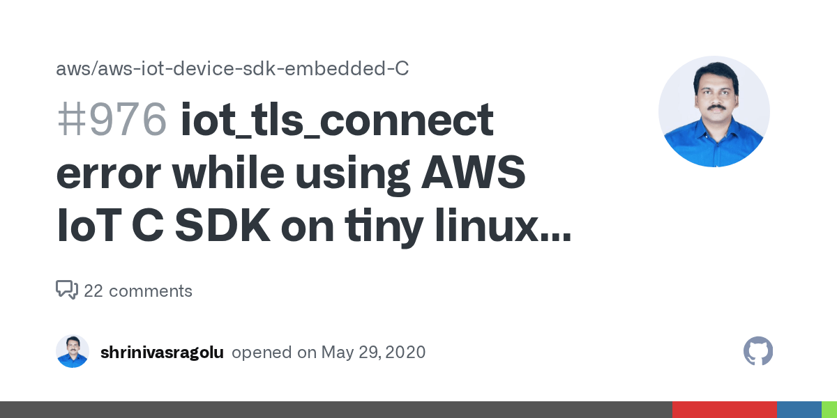 iot_tls_connect error while using AWS IoT C SDK on tiny linux device