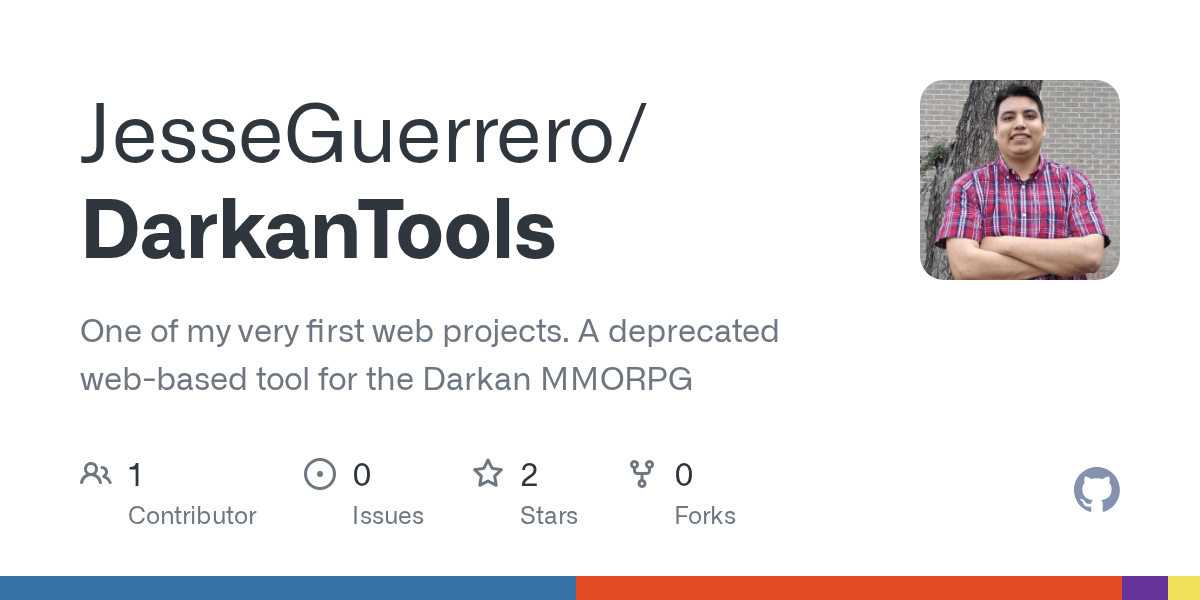 GitHub JesseGuerrero/DarkanTools One of my very first web projects
