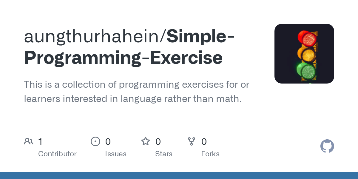 SimpleProgrammingExercise/Exercises.md at master · aungthurhahein