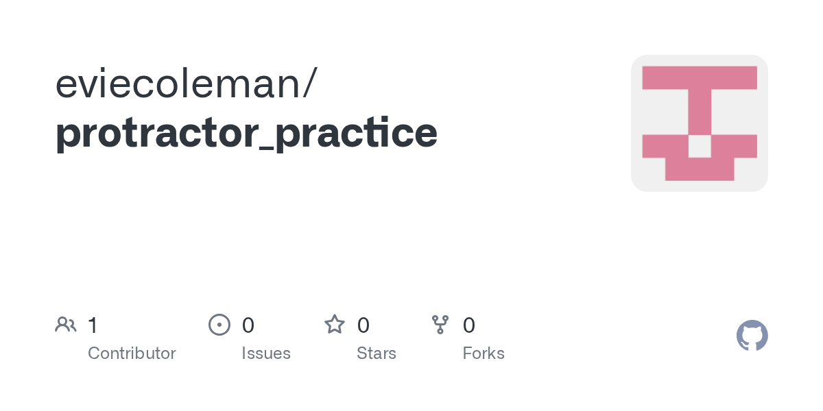 GitHub eviecoleman/protractor_practice