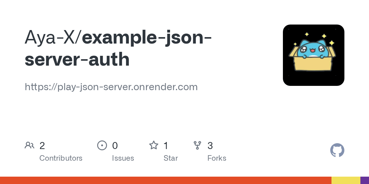 GitHub AyaX/examplejsonserverauth https//playjsonserver