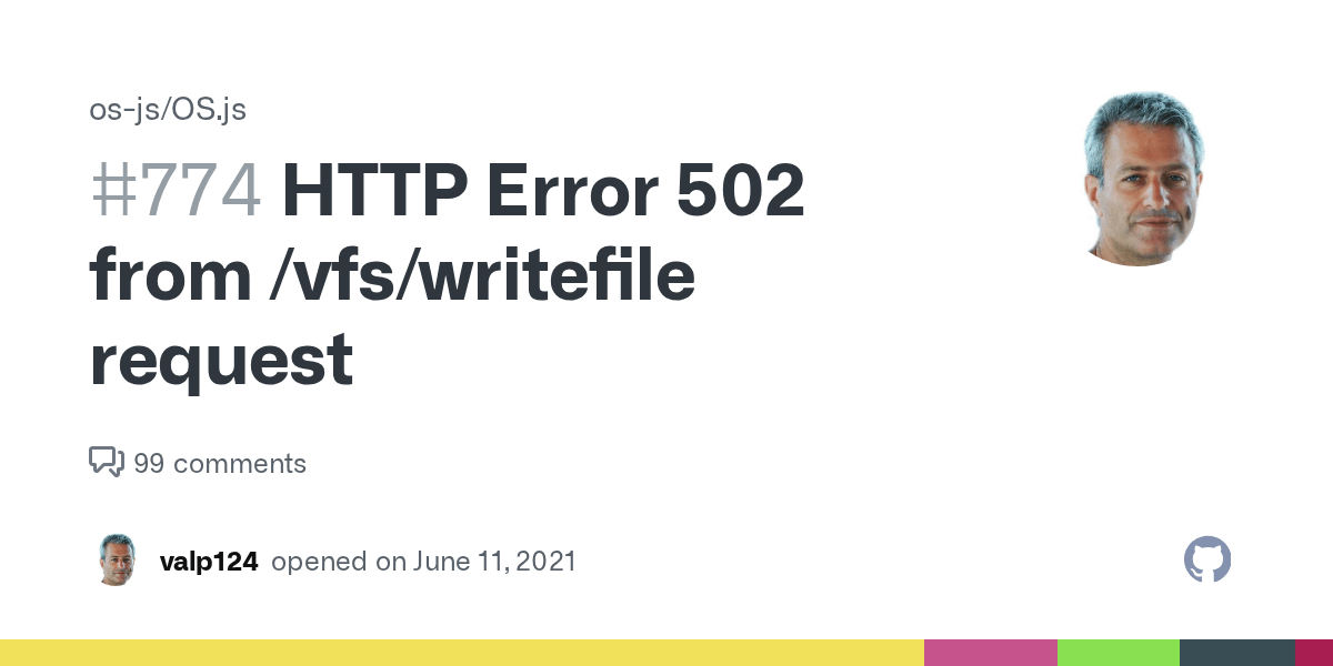 HTTP Error 502 from /vfs/writefile request · Issue 774 · osjs/OS.js · GitHub