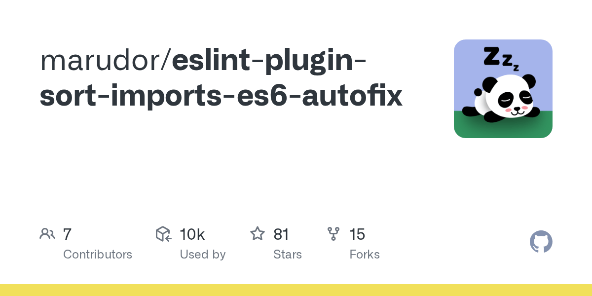 GitHub marudor/eslintpluginsortimportses6autofix