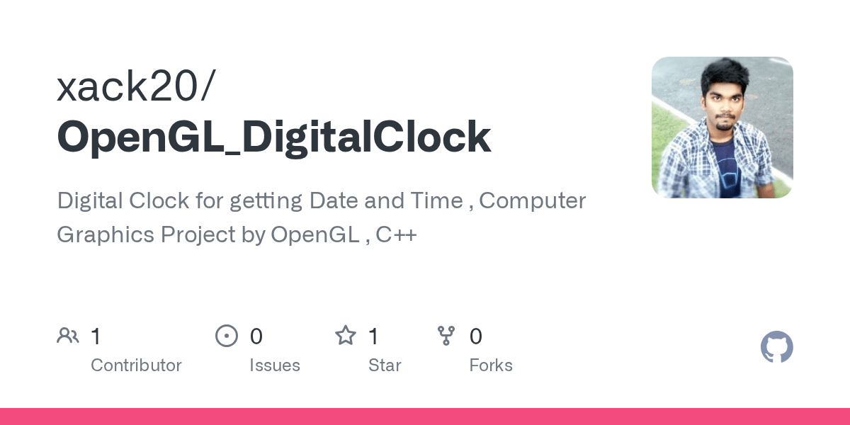 GitHub xack20/OpenGL_DigitalClock Digital Clock for getting Date and