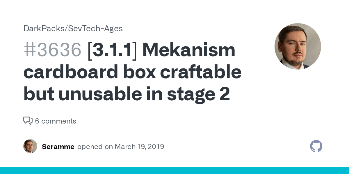 [3.1.1] Mekanism cardboard box craftable but unusable in stage 2