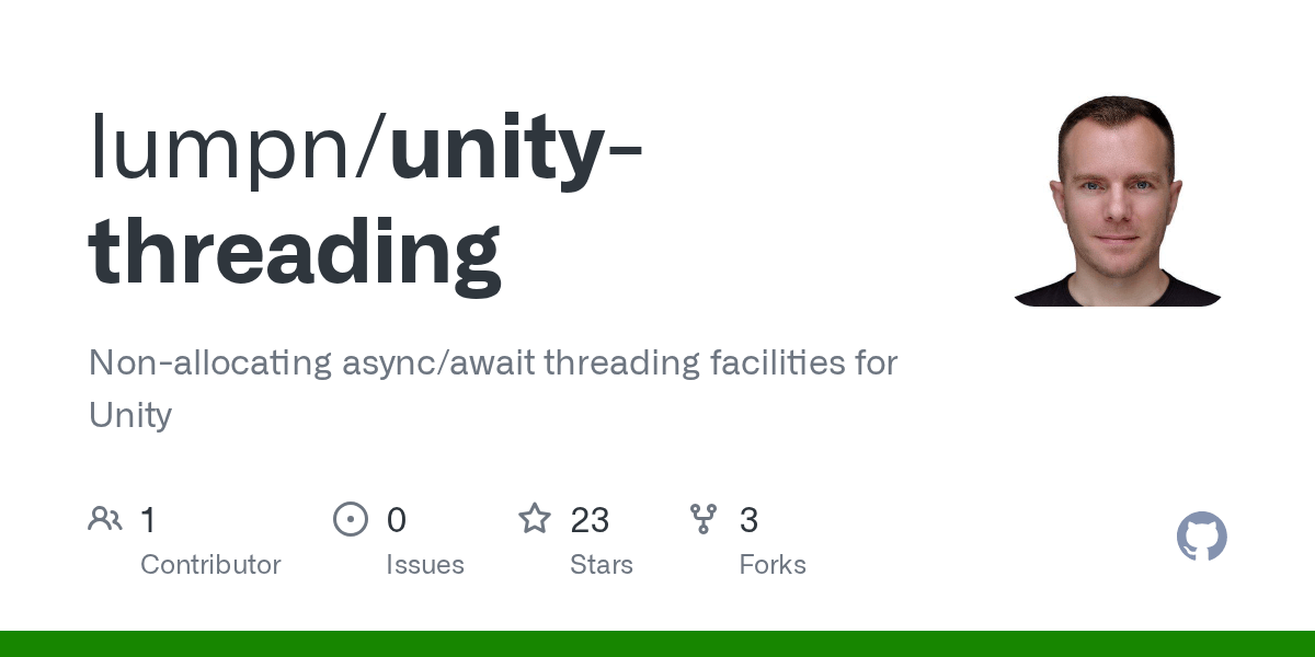 GitHub lumpn/unitythreading Nonallocating async/await threading