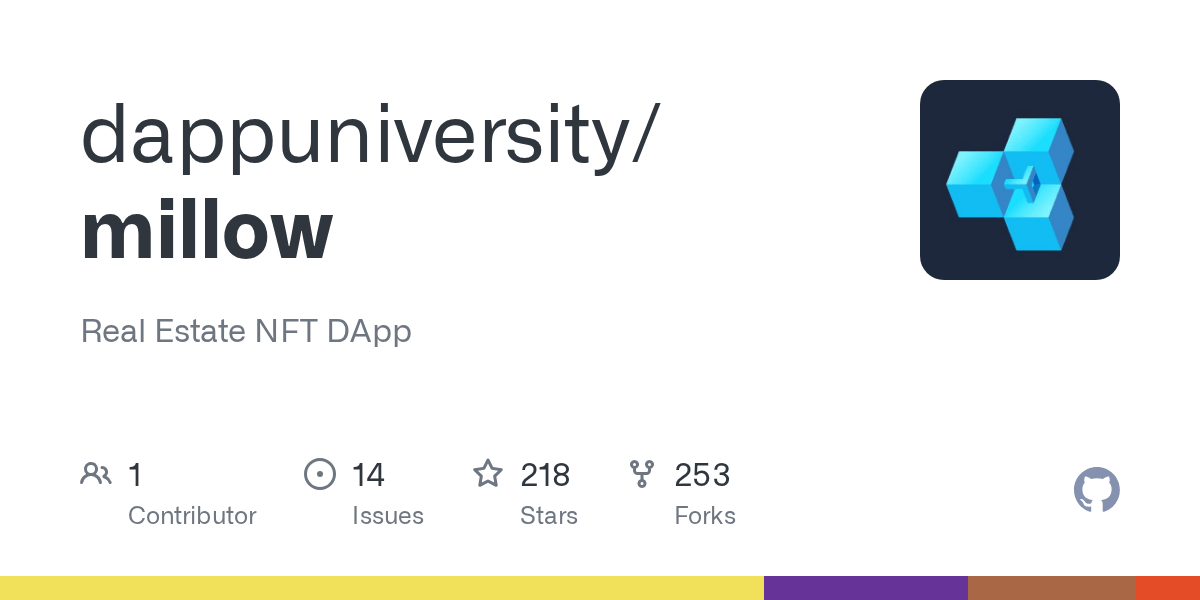 GitHub dappuniversity/millow Real Estate NFT DApp