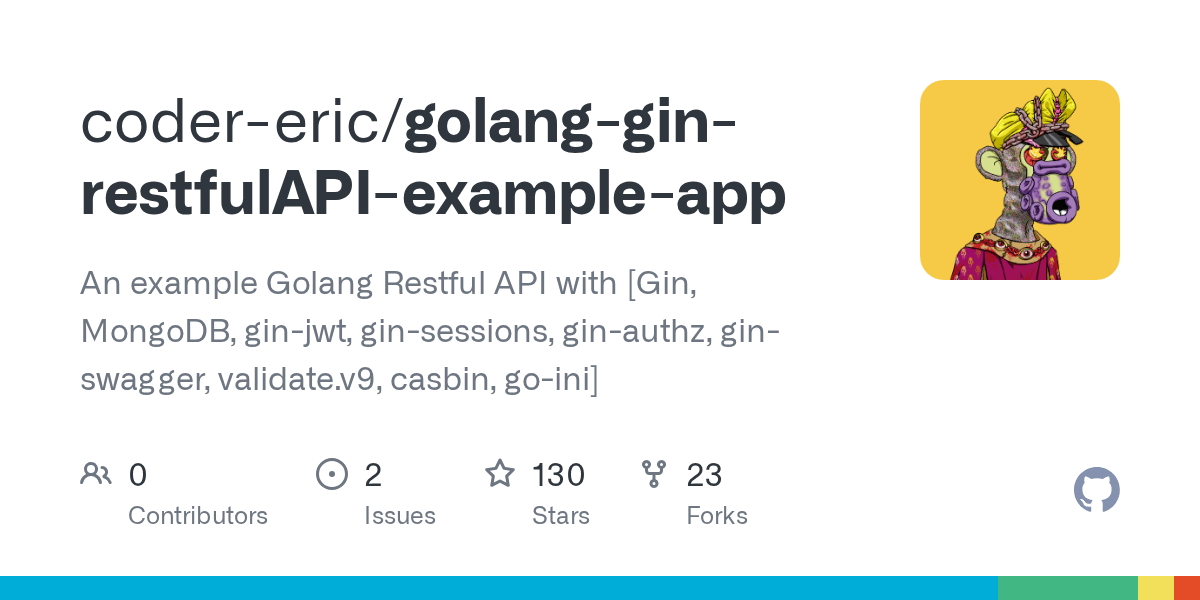 GitHub codereric/golangginrestfulAPIexampleapp An example Golang Restful API with [Gin