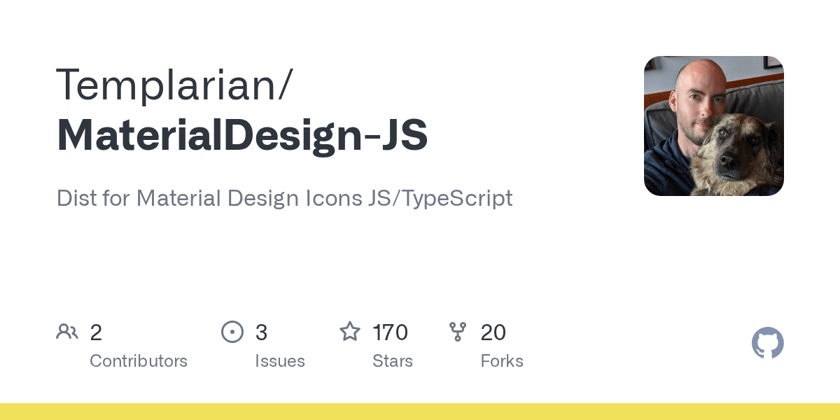 GitHub Templarian/MaterialDesignJS Dist for Material Design Icons