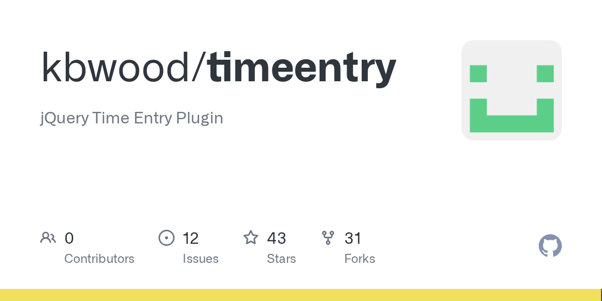 GitHub kbwood/timeentry jQuery Time Entry Plugin
