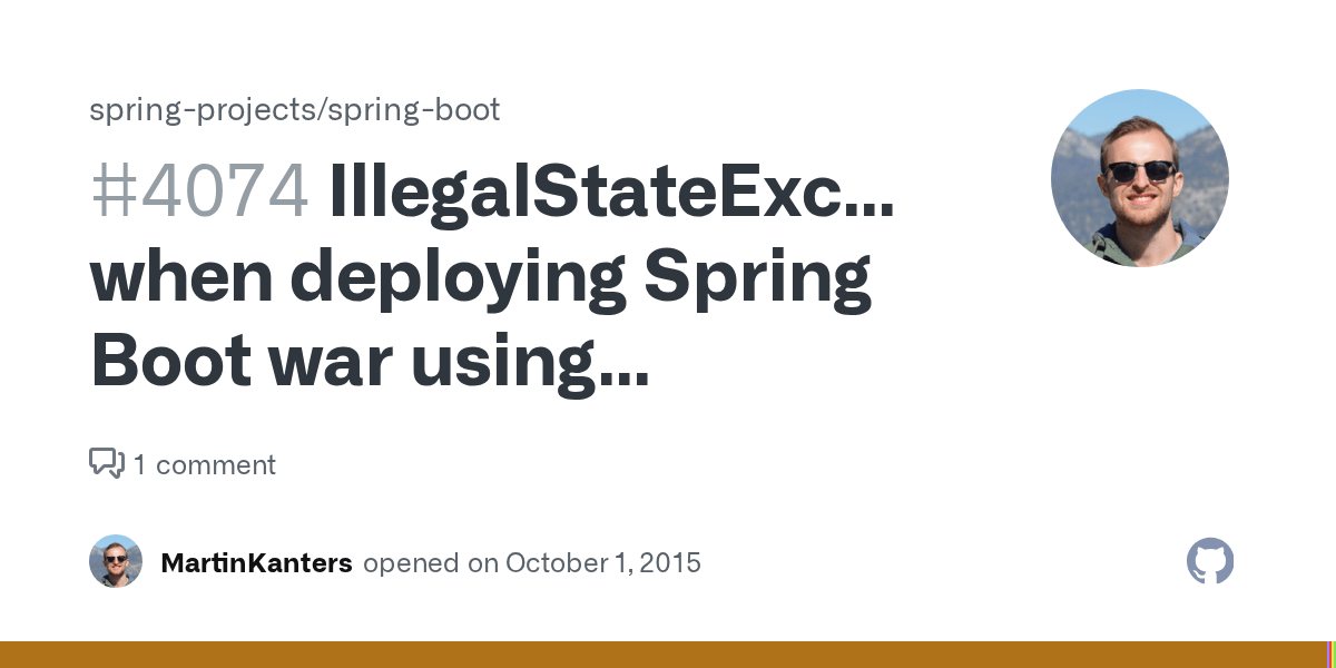 IllegalStateException when deploying Spring Boot war using