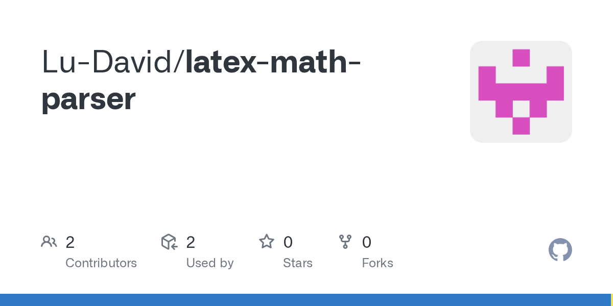 GitHub LuDavid/latexmathparser