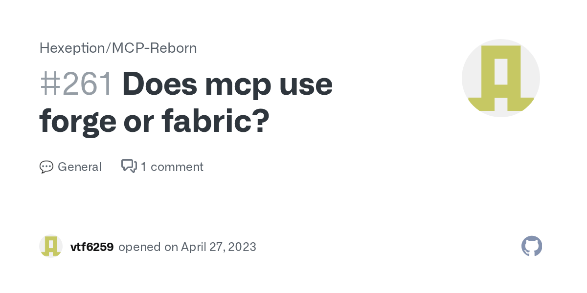 Does mcp use or fabric? · Hexeption MCPReborn · Discussion 261