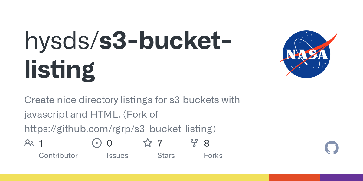 GitHub hysds/s3bucketlisting Create nice directory listings for s3