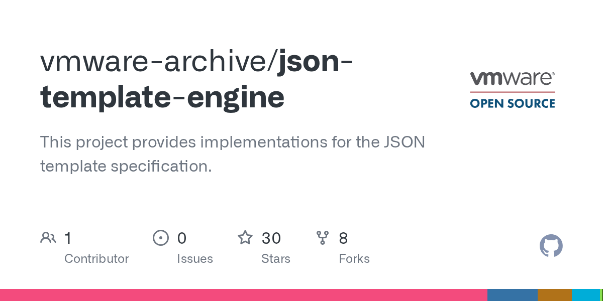 jsontemplateengine/README.md at master · vmware/jsontemplateengine