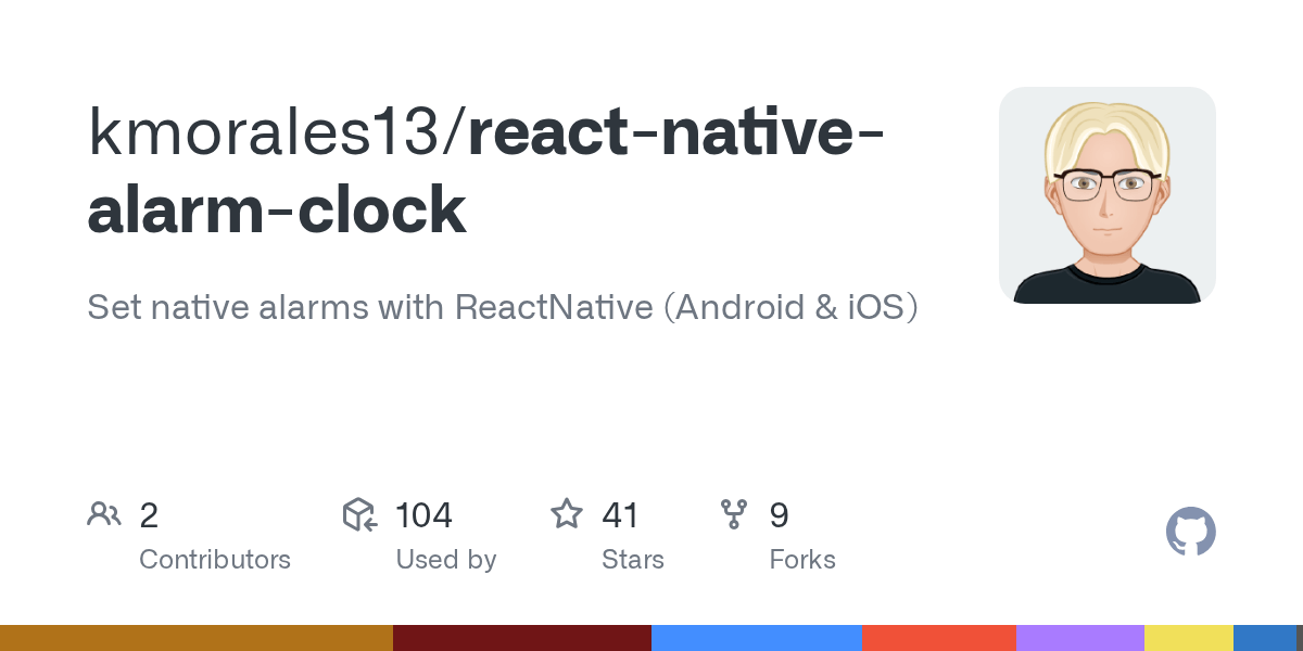 GitHub kmorales13/reactnativealarmclock Set native alarms with ReactNative (Android & iOS)