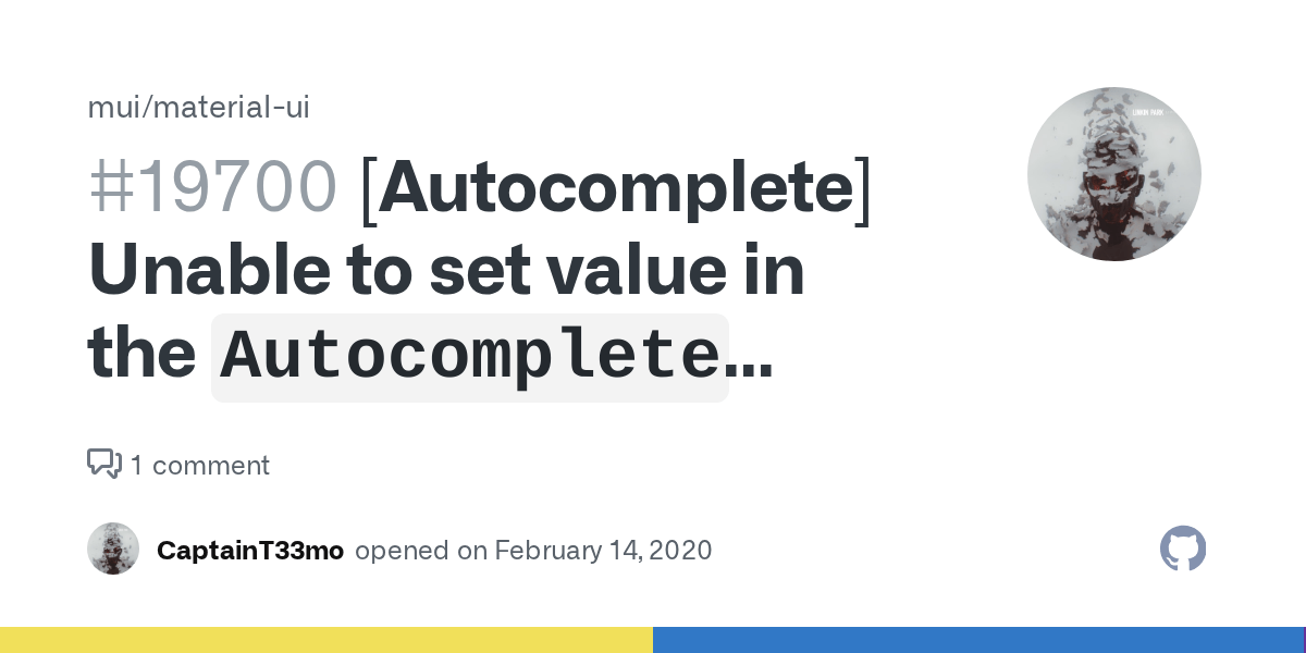 Unable to set value in the component