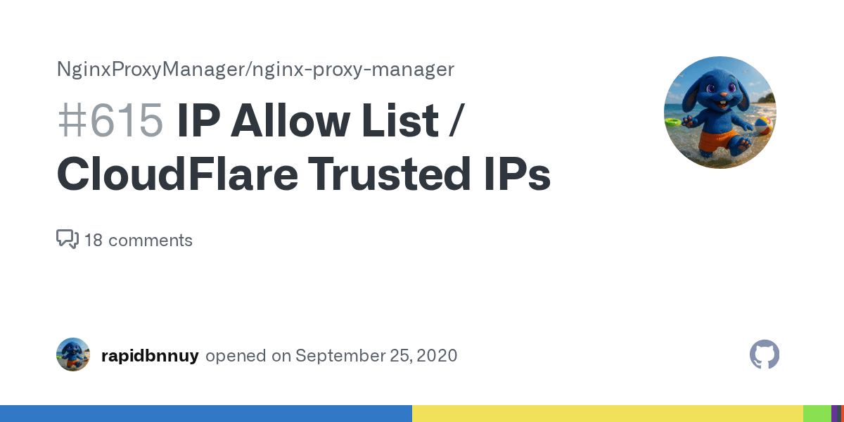 IP Allow List / CloudFlare Trusted IPs · Issue 615 · NginxProxyManager