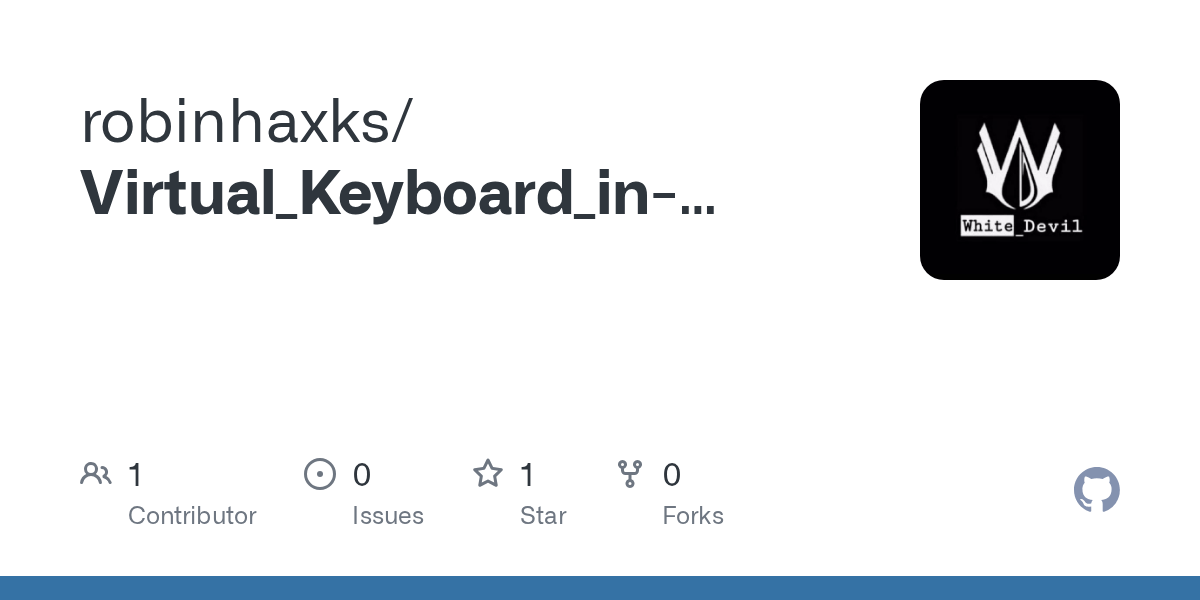 GitHub robinhaxks/Virtual_Keyboard_inOpencv_Python