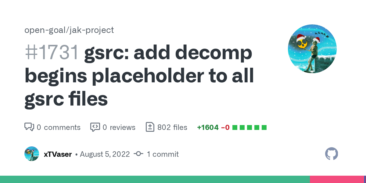 gsrc: add decomp begins placeholder to all gsrc files by xTVaser · Pull