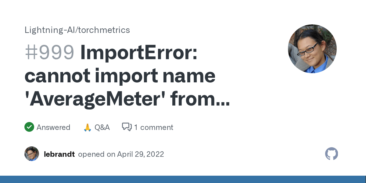ImportError cannot import name 'AverageMeter' from 'torchmetrics
