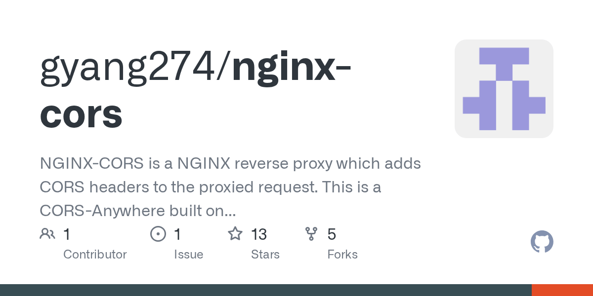 GitHub gyang274/nginxcors NGINXCORS is a NGINX reverse proxy which