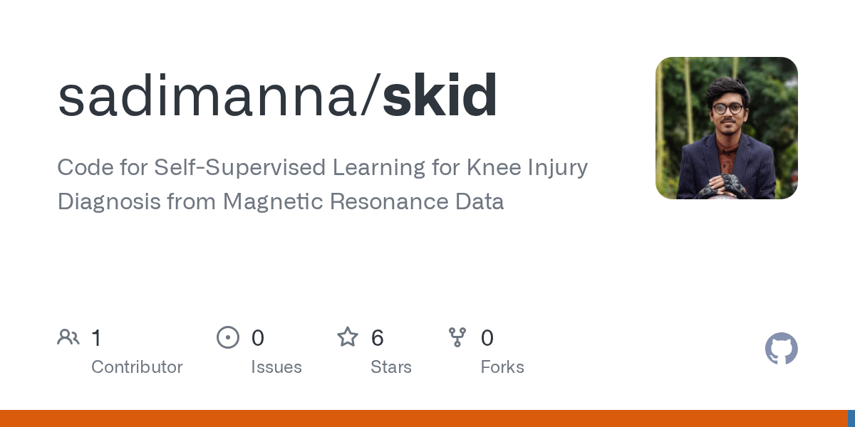 GitHub sadimanna/skid Code for SelfSupervised Learning for Knee