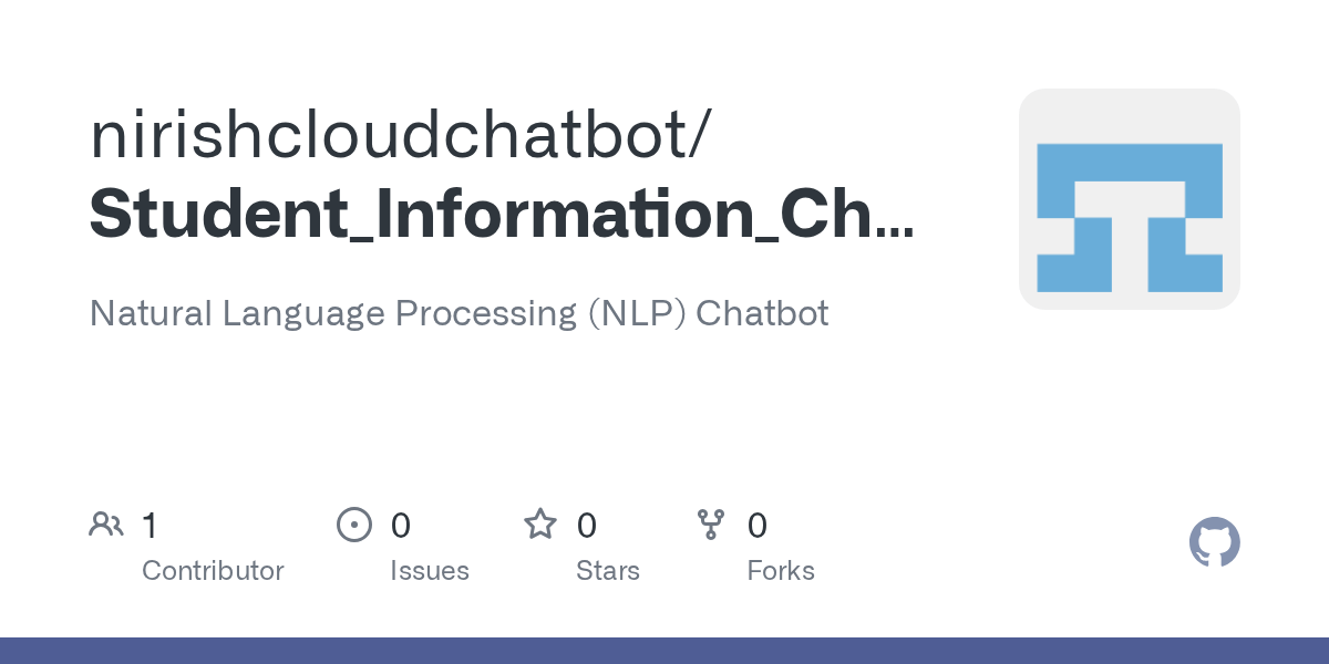 GitHub nirishcloudchatbot/Student_Information_Chatbot Natural