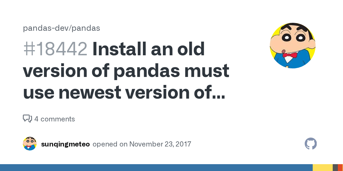 Install an old version of pandas must use newest version of numpy, but