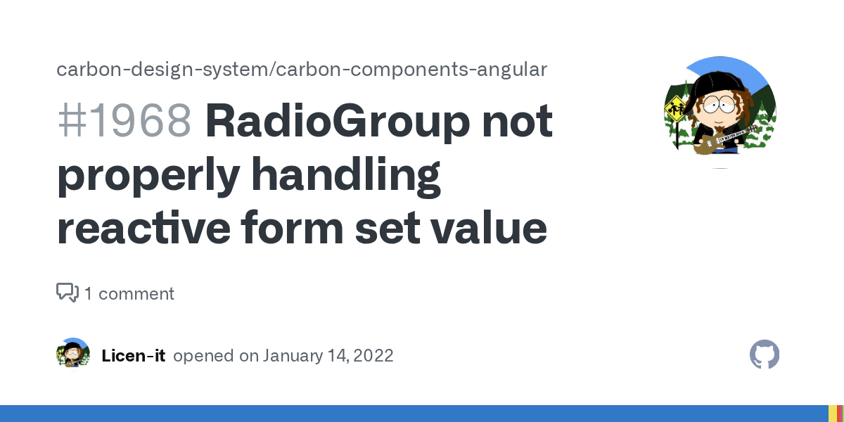 RadioGroup not properly handling reactive form set value · Issue 1968