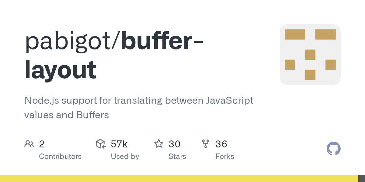 GitHub pabigot/bufferlayout Node.js support for translating between