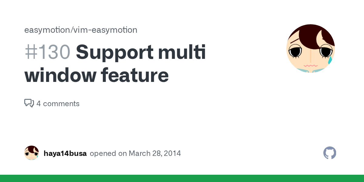 Support multi window feature · Issue 130 · easymotion/vimeasymotion