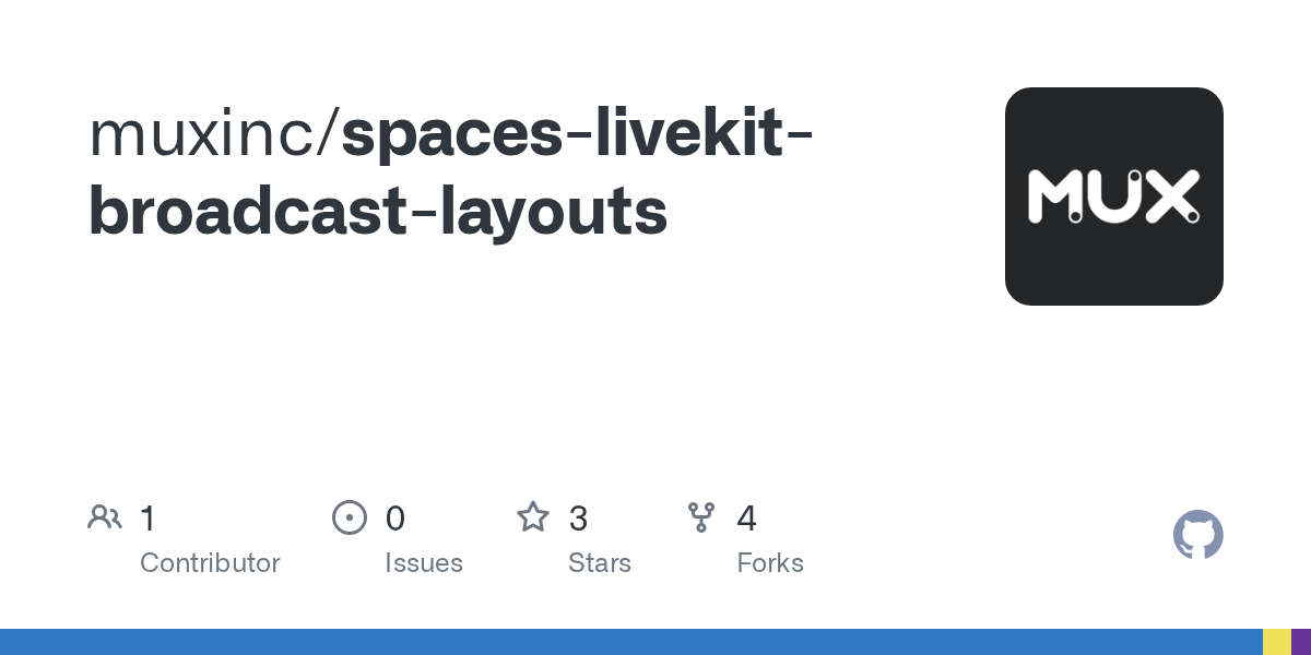 GitHub muxinc/spaceslivekitbroadcastlayouts