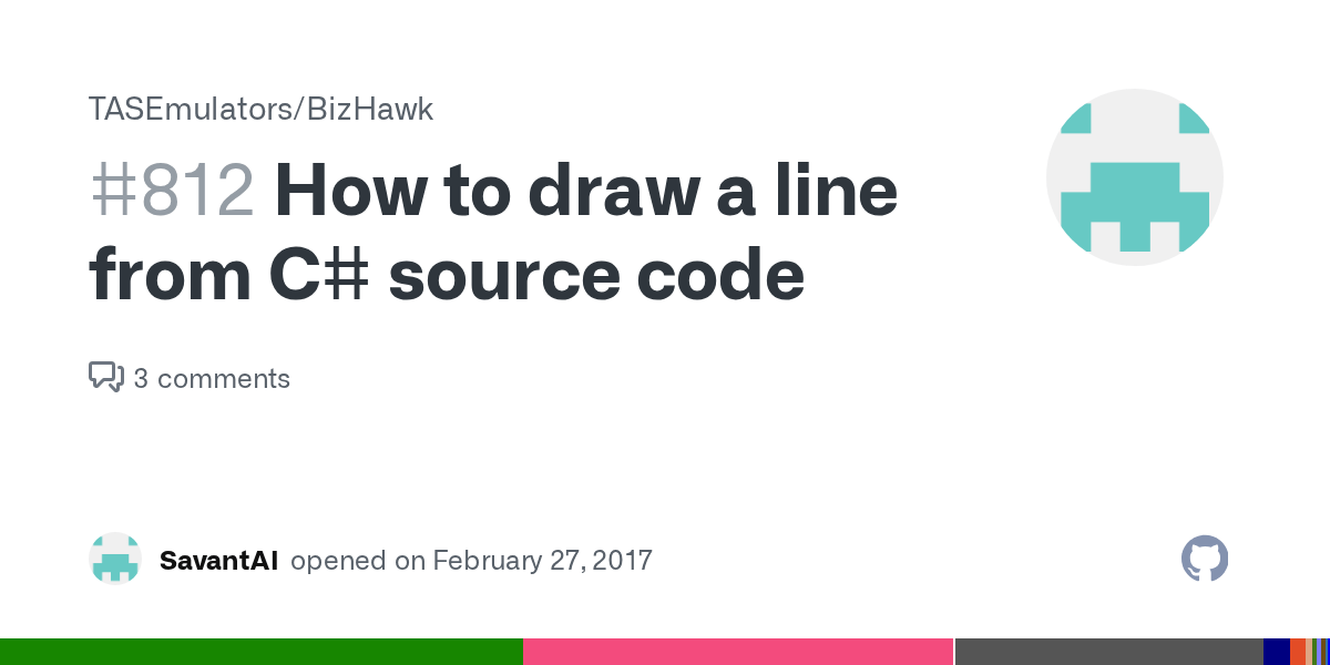How to draw a line from C source code · Issue 812 · · GitHub